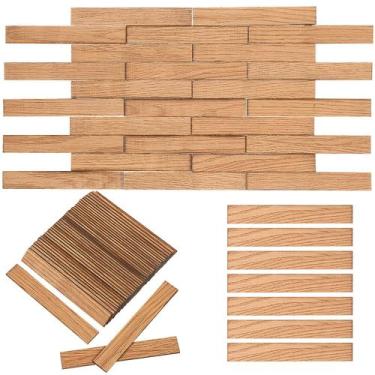 Imagem de Dollhouse Flooring BESTOYARD 40 unidades em minimadeira em escala 1:12