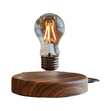 Imagem de Luminária Noturna 3D LED Lua Flutuante 3 Cores Magnética Com Base De M