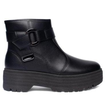 Imagem de Bota Coturno Feminina Moleca Solado Alto Preto-Feminino