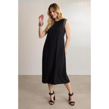 Imagem de Vestido Midi Chá Lunender Sem Mangas Em Malha-Feminino