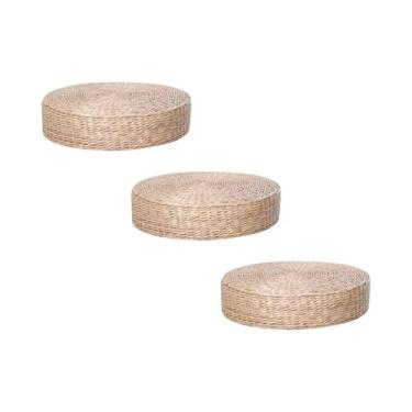 Imagem de Almofada Tatami Estilo Japonês, Feita À Mão, Tricotada Em Palha, Almof