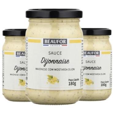 Imagem de Maionese Francesa BEAUFOR Com Mostarda Dijon 180g (3 und)