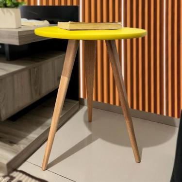 Imagem de Mesa De Canto Apoio Retro Decorativa Lateral Mesinha Centro - KISSMÓVE