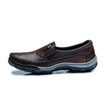 Imagem de Mocassim Sapatilha Masculino couro pala lisa - Odair shoes, Preto, 40