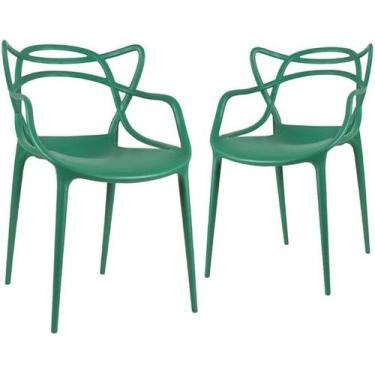 Imagem de Kit 2 cadeiras allegra verde - Mobilia 77