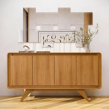 Imagem de Buffet Aparador 160cm 4 Portas Orgânico Cecy Nature Z56 - Mpozenato