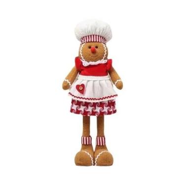 Imagem de Adorável Boneco De Gengibre Telescópico De Natal Com Chapéu De Chef, F