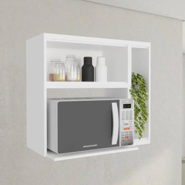 Imagem de Nicho para Forno Microondas 100% Mdf Cozinha Sevilha Branco Artico