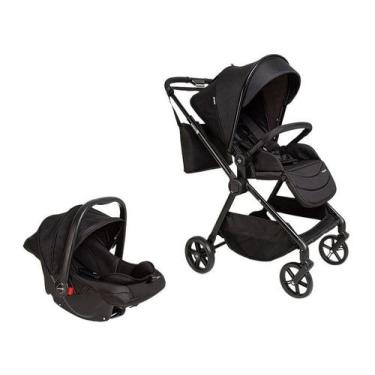 Imagem de Carrinho Magnific 5 em 1 Trio Base Isofix e Moisés Safety, Preto