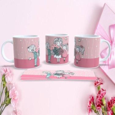 Imagem de Caneca de Porcelana 325ML Mães Estampa 40 Dia das Mães Branco Outras M