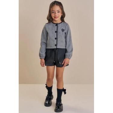 Imagem de Meia 3/4 Infantil Menina com Laço Veludo Preto Kukiê, 25-29