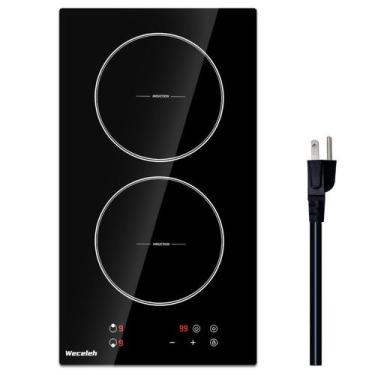 Imagem de Fogão de indução Weceleh 2 queimadores 3300W 30cm com controle de toqu