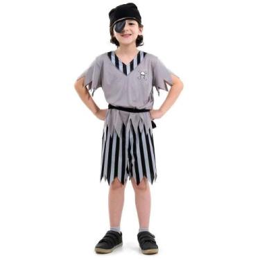 Imagem de Fantasia Pirata do Caribe Infantil Halloween Completa - Sulamericana, 