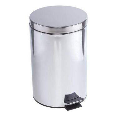 Imagem de Lixeira Cozinha Banheiro C/ Pedal Inox Cesto Removível 12lts - JSN, In