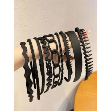 Imagem de Conjunto De Faixas De Cabelo Antiderrapantes Femininas 9 Peças Para Fr