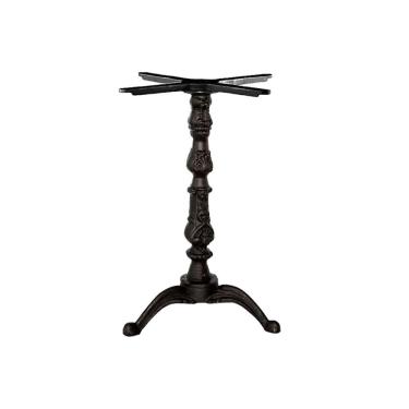 Imagem de Pé de Mesa Veroninha Alumínio Fundido Distância Entre os Pés 46cm Base e Trava Nivelador Preto