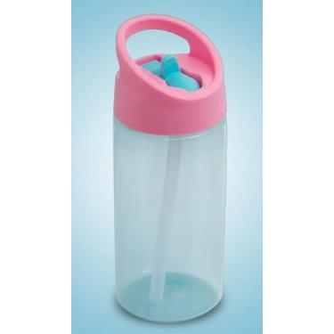 Imagem de Garrafinha com Canudo Infantil 400ml Rosa - Congratulations Store