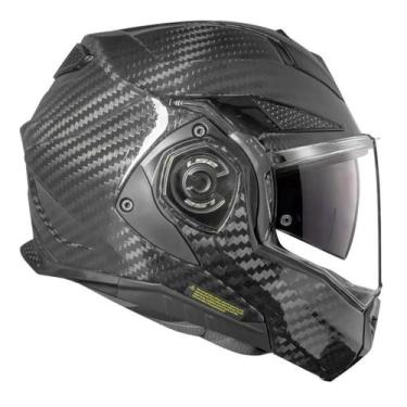 Imagem de Capacete Moto LS2 Escamoteável FF901 Advant X Carbon Solid, Preto Bril