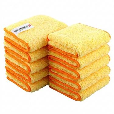 Imagem de Kit 10 - Flanela De Microfibra Premium Dupla Face 40x60 Autoamerica Am