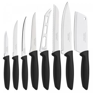 Imagem de Jogo De Facas Inox Tramontina 8 Peças Preta Premium Plenus
