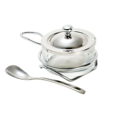 Imagem de QUEIJEIRA DE PRATA C/COLHER ITALY 10cm Wolff