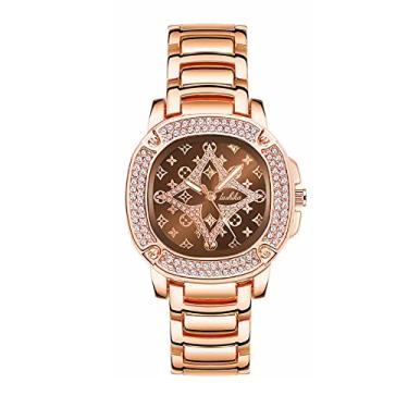 Imagem de Pulseira de resina MAXBROTHERS Relógio feminino, relógio feminino com pulseira, mostrador de diamante genuíno, relógio feminino fashion, relógio casual feminino, movimento de quartzo, caixa de aço inoxidável de 30 mm, perfeito para guardar ou presente