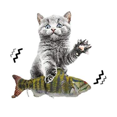 Imagem de Brinquedo Peixe Elétrico Para Cães E Gatos Com Catnip