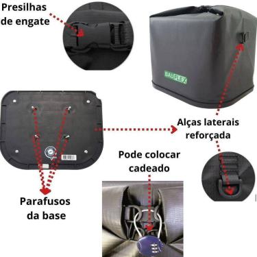 Imagem de Alforge De Lona Flexível Bau Bauleto Slim 42L Honda Xre 300