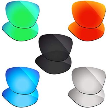 Imagem de Firtox 5 pares de lentes polarizadas de substituição compatíveis com óculos de sol Oakley Frogskins OO9013 - Pacote combo