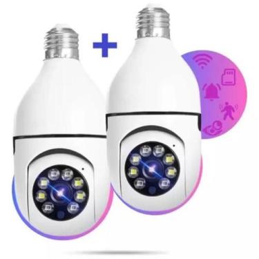 Imagem de Kit 2 Câmera 360 Robozinho Lâmpada Wifi Inteligente a Distancia - Yoos