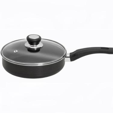 Imagem de Frigideira Eterna Antiaderente Preto 24 cm com Tampa de Vidro - Nigro 
