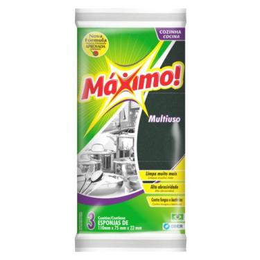 Imagem de Esponja de Limpeza Máximo! Multiuso - 3 Unidades - Ober