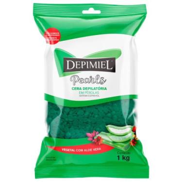 Imagem de Cera Depilatoria Vegetal Granulada Aloe Vera Em Perolas Depimiel 1kg