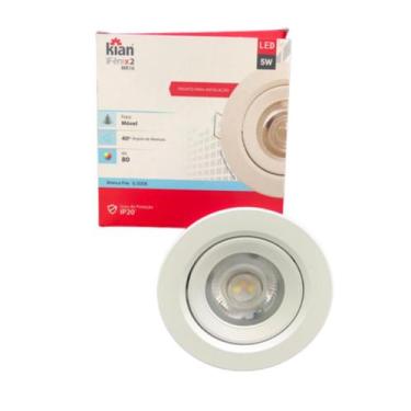 Imagem de 1 Spot LED 5w Luz Branca 6000k Redondo Embutir Sanca e Gesso - Kian