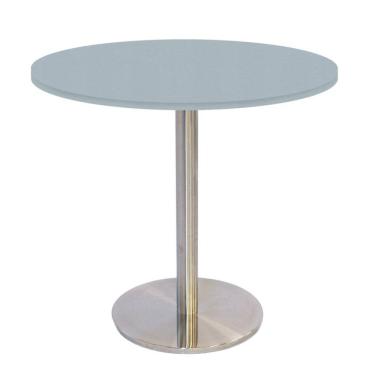 Imagem de Mesa Bistrô Beta 112,50 cm (Alt) Disco Redondo Tampo MDP Redondo 80 cm (Larg) x 2,50 cm (Alt) Cinza