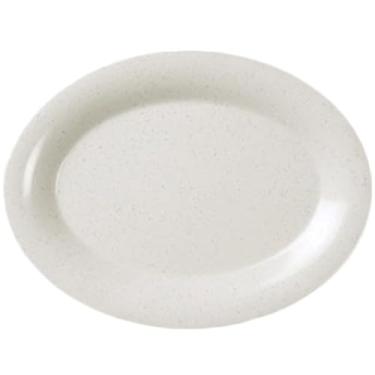 Imagem de FSE Bandeja AD222WS, 680 g, 30,5 x 23 cm, oval, resistente a quebras, lavável na lava-louças, sem BPA, melamina, San Marino, NSF, pacote com 12