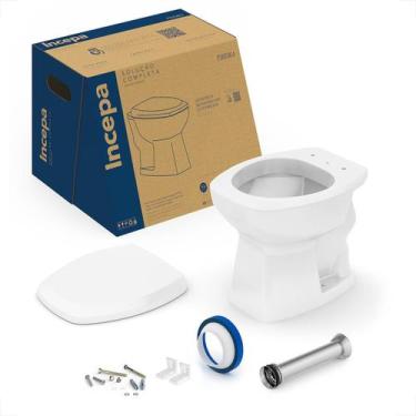 Imagem de Bacia sanitaria incepa thema convencional branca + kit instalacao + as