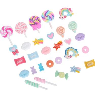 Imagem de Candy de Simulação Realista Conjunto para Decoração Criativa DIY 29pcs - Brinquedos de Doces de Plástico Vibrantes para Estojos de Telefone e Tábuas de Exibição de Lojas - Decoração Colorida Feita à