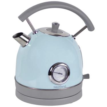 Imagem de Chaleira Elétrica Retrô 1.7L com Desligamento Automático e Proteção de Fervura, 1500W, 110v, WEST BEND KTWBRTBL13, Azul