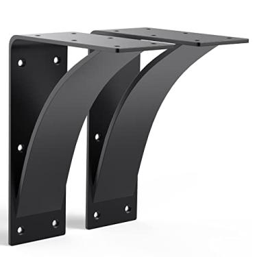 Imagem de SENMULIN Suportes De Prateleira Para Serviços Pesados, Pacote Com 2 Lareira, Suporte Aço Soldado À Mão, Bancada, Faça Você Mesmo Decoração Rú