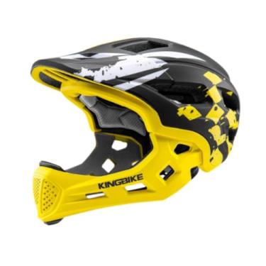 Imagem de UGPLM Capacete de bicicleta infantil Capacete de bicicleta leve com absorção de choque ajustável Engrenagem para meninos e meninas para scooter, Amarelo