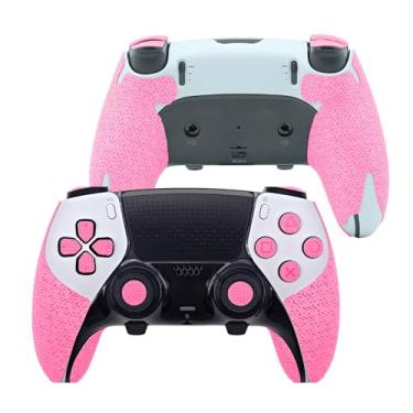 Imagem de Luck&Link Punho Para Controle De Ps5, Kit Capa Texturizada, Controles Dualsense/Edge, Antiderrapantes E Absorventes Suor, Botões (Ps5 Dualsense Edge, Rosa Fluorescente Normal)