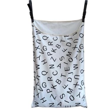 Imagem de HDHYK Cesto De Roupa Suja Ajustável Para Pendurar Na Porta, Com Ganchos Aço Inoxidável, Zíper Pendurar, A Melhor Escolha Guardar Roupas Sujas E Economizar Espaço