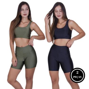 Imagem de Kit 2 Conjunto Top e Short 3D Academia Fitness- c15 KIT 2 CONJUNTO MIC