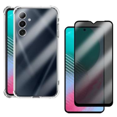 Imagem de Kit Capa Antiqueda para Galaxy M54+ Película 3D 5D 9D Privacidade Anti Curioso