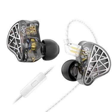 Imagem de CCZ NC02 fones de ouvido intra-auriculares, fones de ouvido para cantores, fones de ouvido para jogos com fio de graves profundos, fones de ouvido DD IEM com driver duplo dinâmico, IEMs para baterista