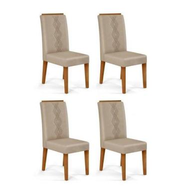 Imagem de Kit 4 Cadeiras para Sala de Jantar Yasmin - Dj Móveis