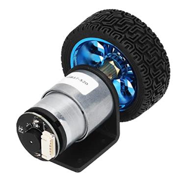 Imagem de Conjunto de Motores do Codificador, Motores de Engrenagem de Alta Precisão Com Uma Roda de Suporte, para Carro de Balança, Carro Inteligente DIY, Brinquedos Elétricos (37rpm)
