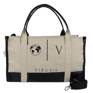 Imagem de Bolsa Tote Bag Feminina Lona Com Alça Fixa e Tranversal Removível Fechamento Zíper Detalhe Croco Tamanho:Único;Cor:Bege;Gênero:Feminino;Departamento BS:Esporte