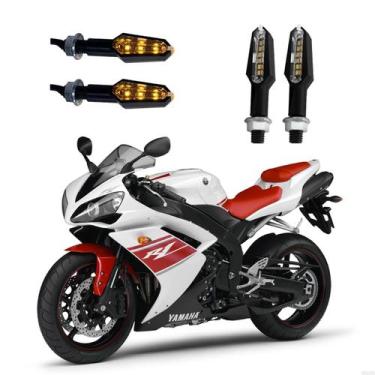 Imagem de KIT 4 Luz Seta Esportiva Pisca de Led Modelo P29 Para Moto YZF R1 Ano 